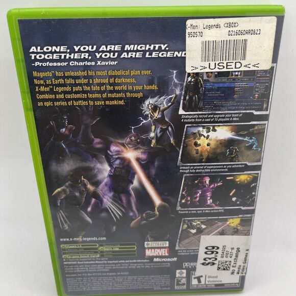 X-Men Legends (Original Microsoft Xbox, 2004) - Tested - Picture 3 of 4